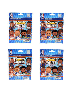 SqueezyMates NBA - Paquete de 4 Figuras de Espuma - Animal de Fiesta