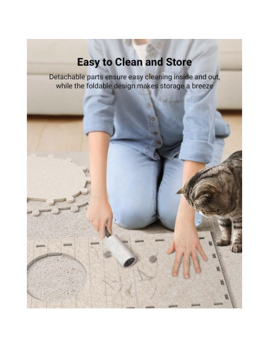 Casa para Gatos PeekaPurr DownyPaws 2 Pisos 57.9x32.8x30 cm