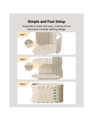 Casa para Gatos PeekaPurr DownyPaws 2 Pisos 57.9x32.8x30 cm