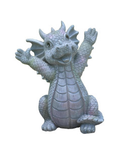 Estatua de Dragón YUERVIEW Yoga en Resina para Decoración