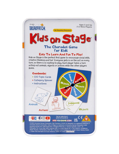 Juego de Charadas Niños en Escena University Games - Lata de Viaje