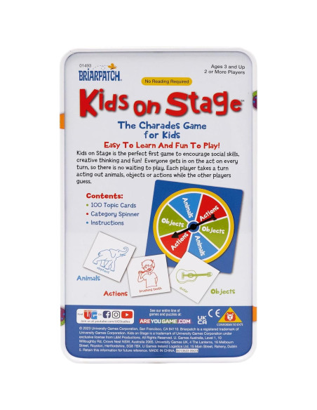 Juego de Charadas Niños en Escena University Games - Lata de Viaje