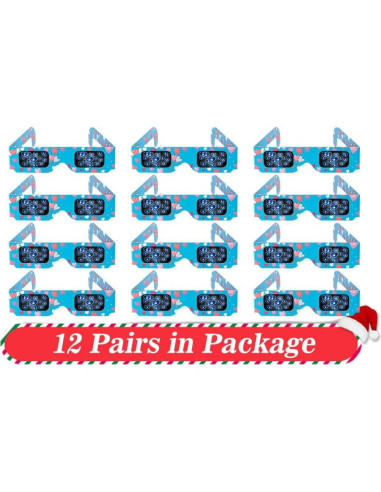 12 Gafas 3D Corazón DAHAKII para Fiestas y Festivales