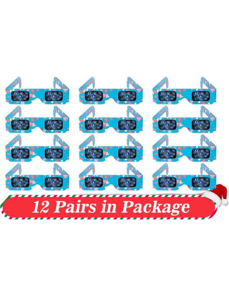 12 Gafas 3D Corazón DAHAKII para Fiestas y Festivales