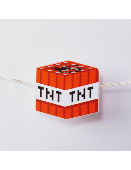 Luces de Cadena LED Minecraft Creeper y TNT 2.4m