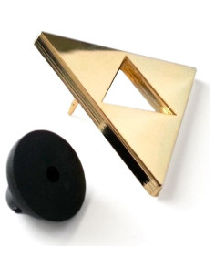 Pin de Solapa Triangular Pinsanity Dorado 2.54 cm 2