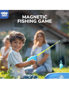 Juego de Pesca Magnético TOY Life con Piscina Inflable 0.56 kg 2