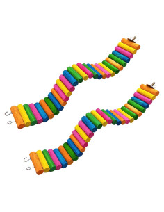 Puente Colorido de Madera Hamiledyi para Hámster 2 Piezas