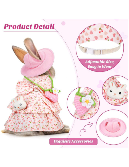 Disfraz de Conejo Weewooday para Mascotas - 10 Piezas