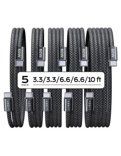 Cable USB C LISEN 60W Carga Rápida Paquete de 5 (1-3m)