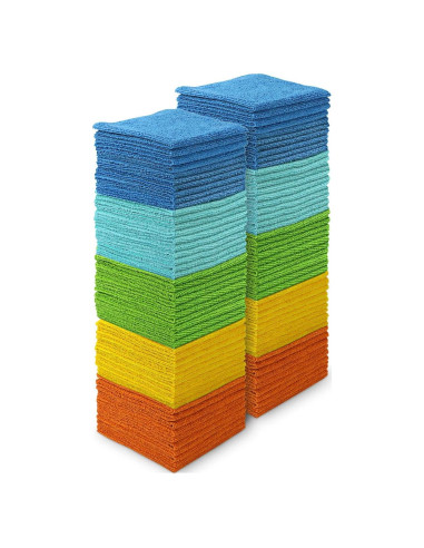 Paños de Microfibra AIDEA 100PK 30x30cm Suaves y Absorbentes