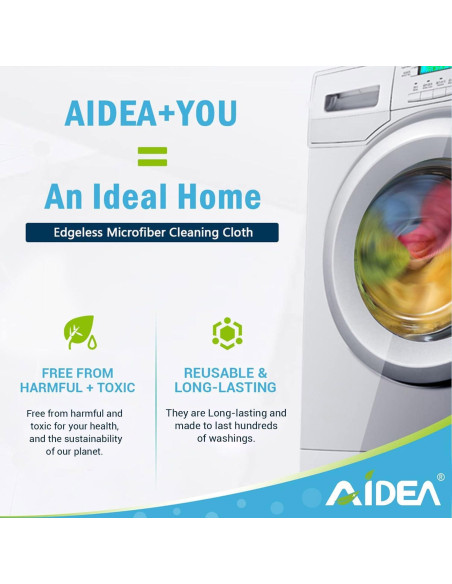 Paños de Microfibra AIDEA 100PK 30x30cm Suaves y Absorbentes