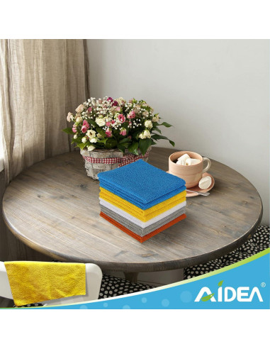 Paños de Microfibra AIDEA 100PK 30x30cm Suaves y Absorbentes