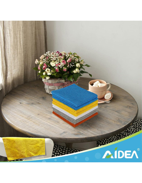Paños de Microfibra AIDEA 100PK 30x30cm Suaves y Absorbentes