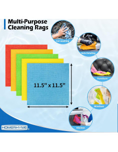Paquete de 100 Paños de Microfibra HOMERHYME 29.2x29.2 cm 2