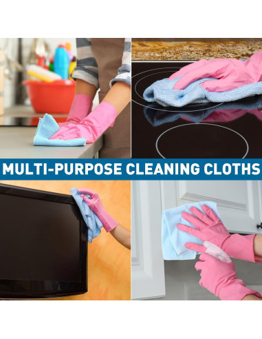 Paquete de 50 Paños de Microfibra TEAWOO 30x30 cm Surtidos