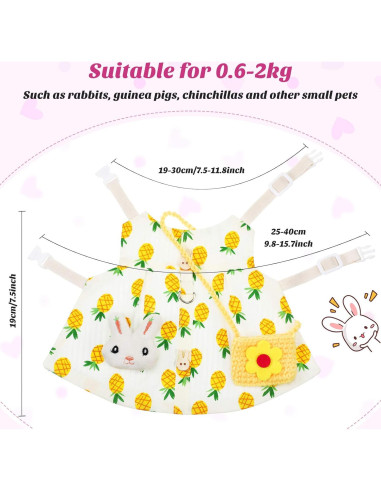 Disfraz de Conejo Weewooday para Mascotas - 10 Piezas