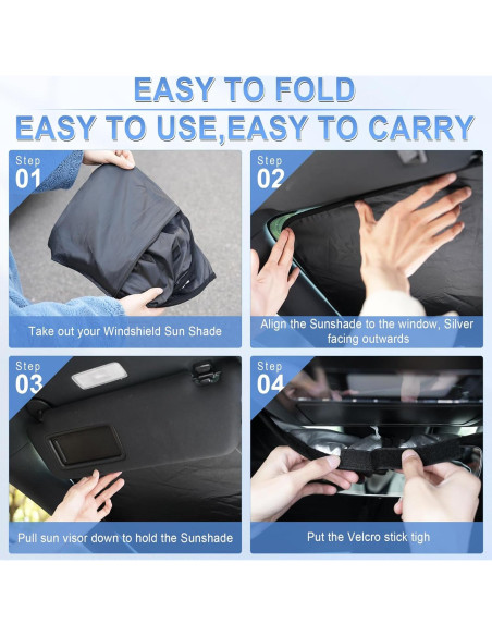 Protector Solar Plegable SINGARO para Parabrisas de Coche