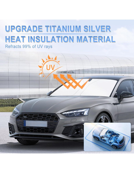 Protector Solar Plegable SINGARO para Parabrisas de Coche