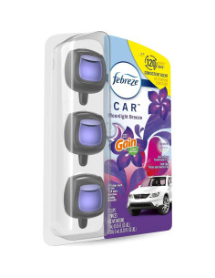 Febreze Ambientador de Auto Clip Ventilación Gain Brisa de Luna 9 Piezas 2