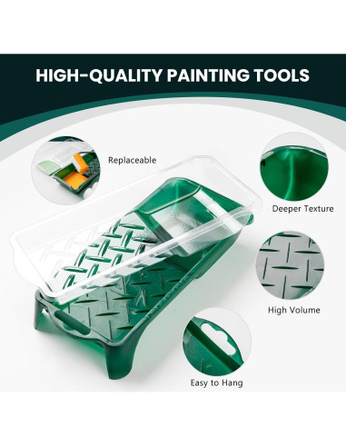 Kit de Rodillos de Pintura de Espuma 10 Pcs 2 Pulgadas