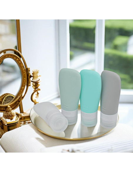 Botellas de Silicona Reutilizables Vonpri 60ml 4pack a Prueba de Fugas