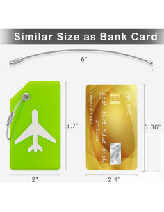 Etiquetas de Equipaje M-sorflly 8Pcs Silicona Flexible Verde 2