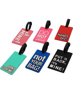 Conjunto de 6 Etiquetas de Equipaje Coloridas Mziart 2