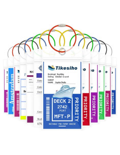 Etiquetas de Equipaje para Crucero Tikesiho 12 Piezas Impermeables