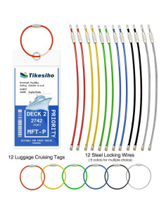 Etiquetas de Equipaje para Crucero Tikesiho 12 Piezas Impermeables 2