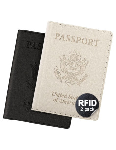 Funda de Pasaporte y Tarjeta de Vacuna VIDIVICI - 2 Piezas RFID