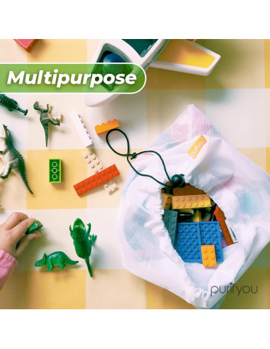 Conjunto de 9 Bolsas Reutilizables purifyou - Malla Lavable