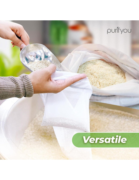 Conjunto de 9 Bolsas Reutilizables purifyou - Malla Lavable