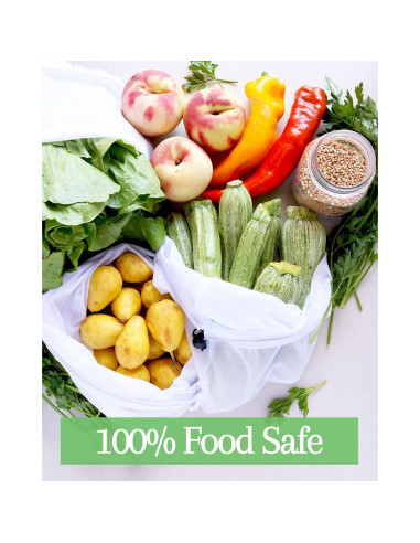 Conjunto de 9 Bolsas Reutilizables purifyou - Malla Lavable