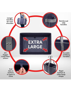 Bolsas de Compras Reutilizables Windhaven 4pk Extra Grandes 2