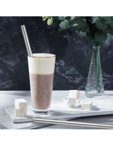 5 Popotes Reutilizables Acero Inoxidable HIWARE 25.4 cm