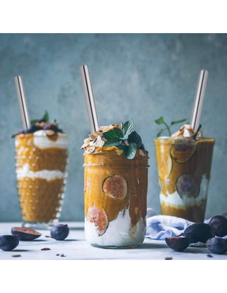 5 Popotes Reutilizables Acero Inoxidable HIWARE 25.4 cm