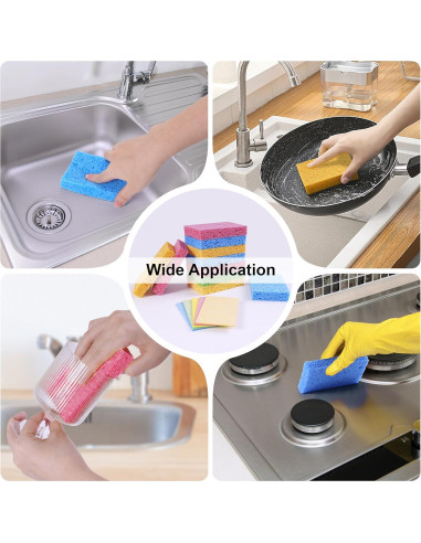 15 Esponjas de Celulosa TaShow Ecológicas para Cocina 10x6.3cm
