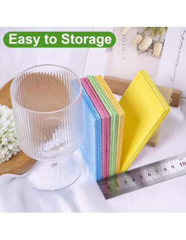 15 Esponjas de Celulosa TaShow Ecológicas para Cocina 10x6.3cm