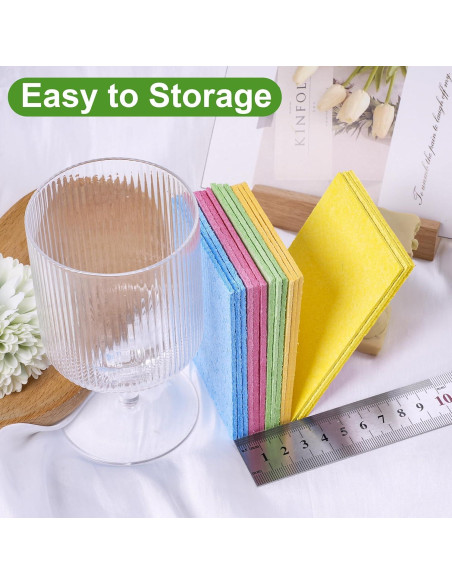 15 Esponjas de Celulosa TaShow Ecológicas para Cocina 10x6.3cm