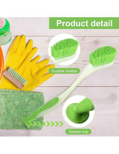 5 Cepillos de Lavado de Platos Boao con Mango Largo y Ventosa