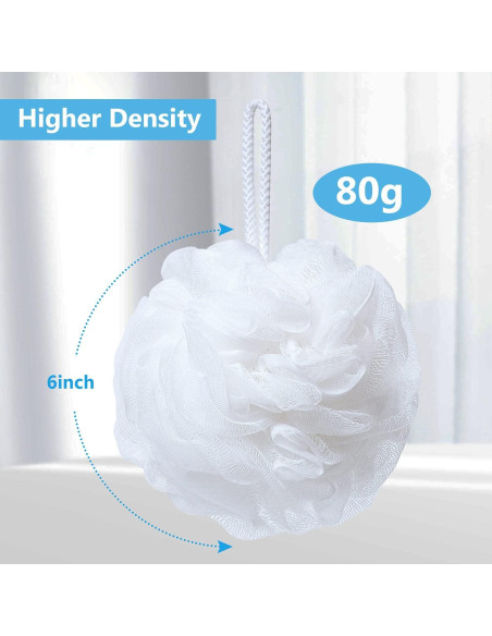 Esponja de Baño Lufa Grande VANZAVANZU Set de 4 Blancas 80g Esponja de Baño Lufa Grande VANZAVANZU Set de 4 Blancas 80g