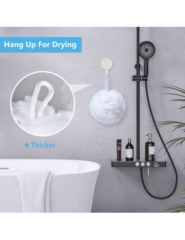 Esponja de Baño Lufa Grande VANZAVANZU Set de 4 Blancas 80g