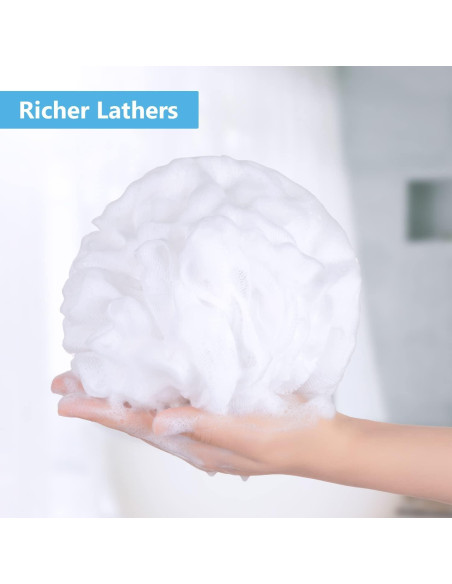 Esponja de Baño Lufa Grande VANZAVANZU Set de 4 Blancas 80g Esponja de Baño Lufa Grande VANZAVANZU Set de 4 Blancas 80g