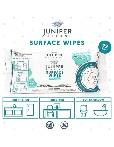 Toallitas de Limpieza Multiusos Juniper CLEAN 432 Unidades
