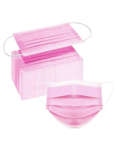 Mascarillas Desechables DC-BEAUTIFUL 100 Pcs 3 Capas Rosa