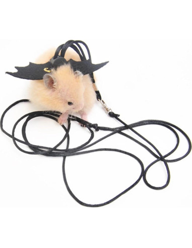 Arnés y Correa Ajustable para Hámsters y Reptiles Rosa