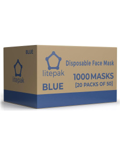 Mascarillas Desechables Litepak 1000 PCS Transpirables Azul 2