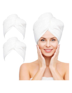 Toalla de Cabello NEXCOVER Microfibra Ultra Absorbente 2 Pzas