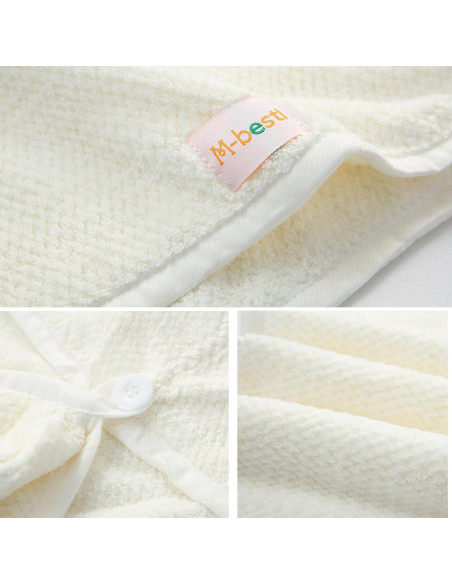 Paquete de 2 Toallas de Microfibra para Cabello Rosa y Beige